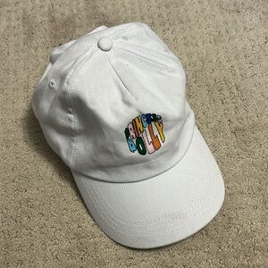 White princess Polly baseball cap! Worn once and in perfect condition